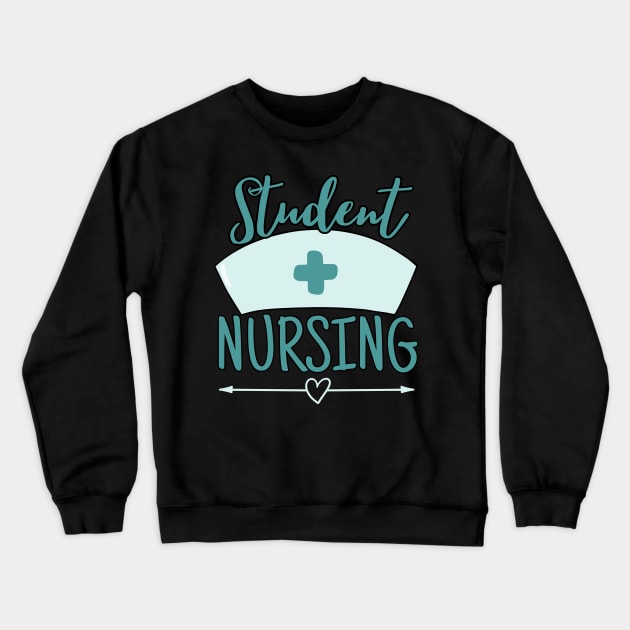 Pastel Nurse Students Nursing Green Crewneck Sweatshirt by LenaArt